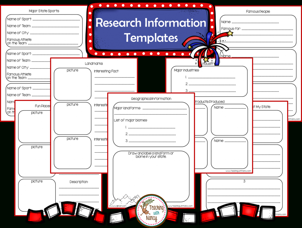 State Report Research Project Made Easy! | Teaching With Nancy With State Report Template