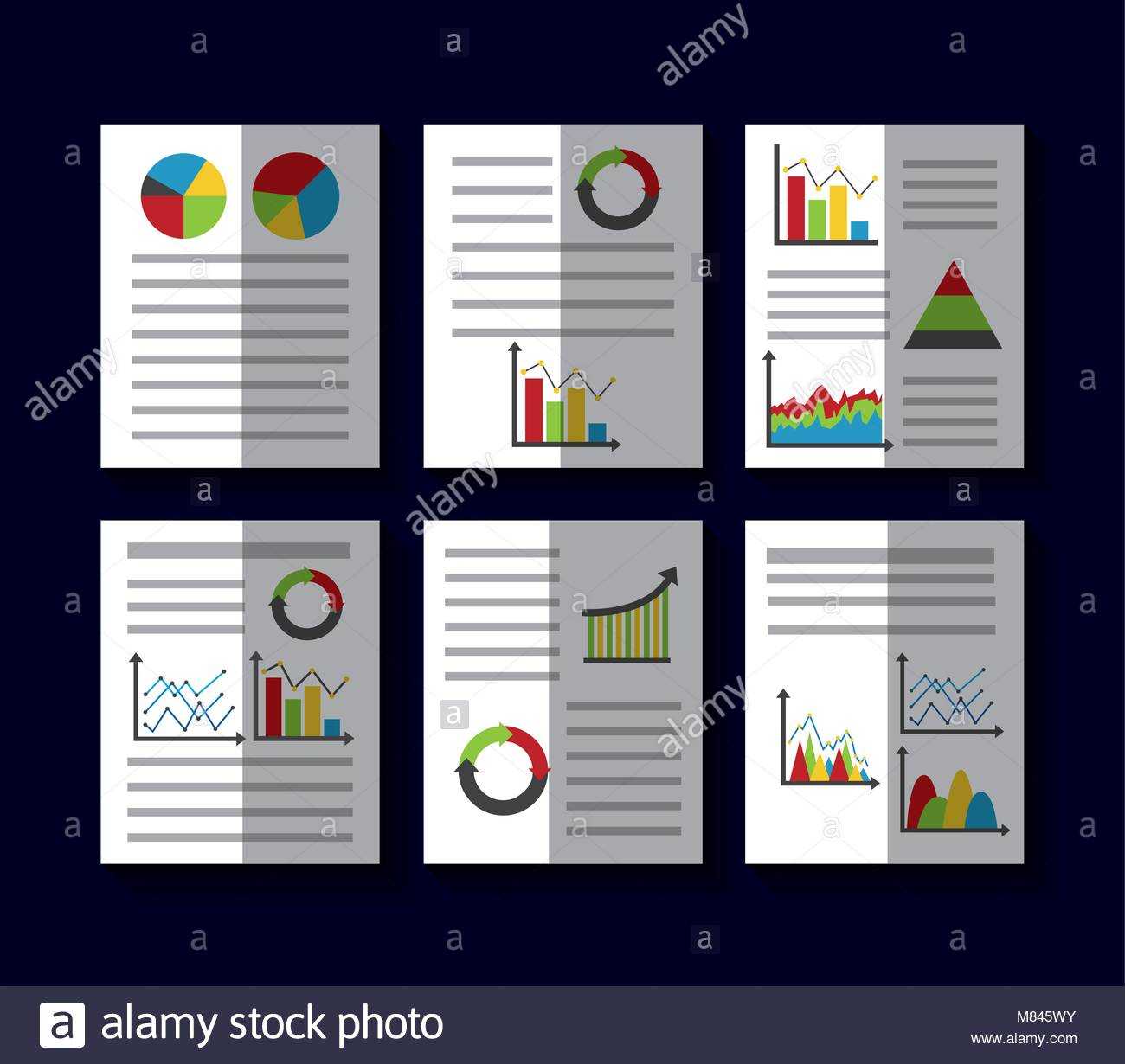 Statistics Data Business Report Template Style Charts And With Regard To Illustrator Report Templates