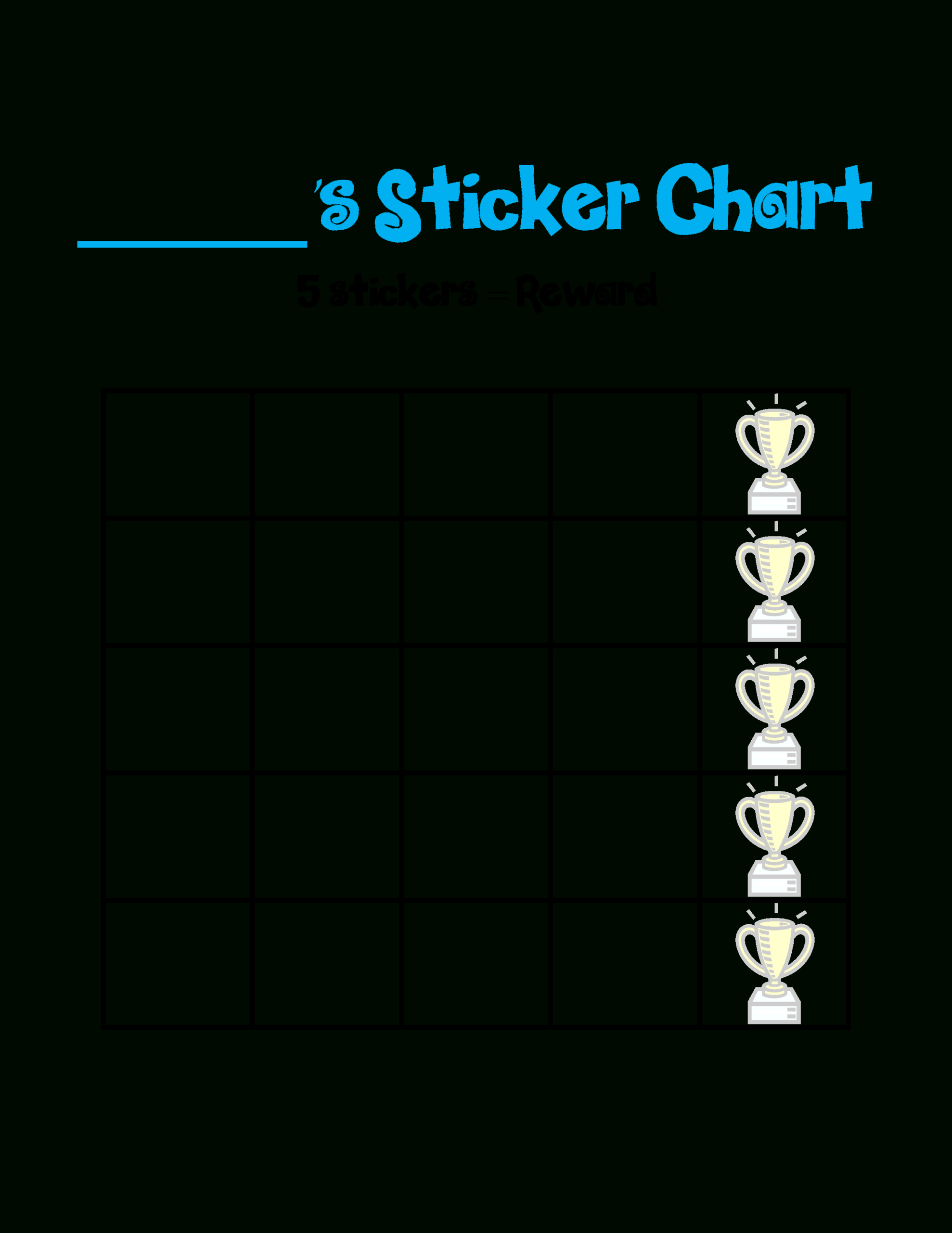 Sticker Chart Template – Togot.bietthunghiduong.co With Regard To Blank Reward Chart Template