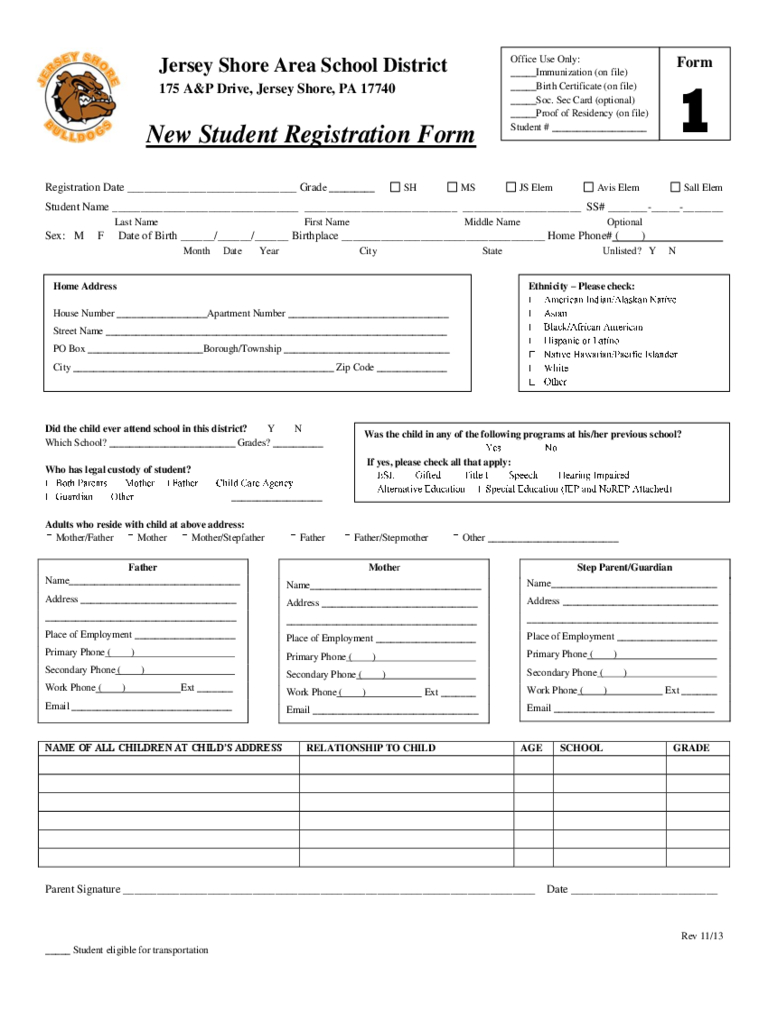 Student Registration Form - 5 Free Templates In Pdf, Word In School Registration Form Template Word