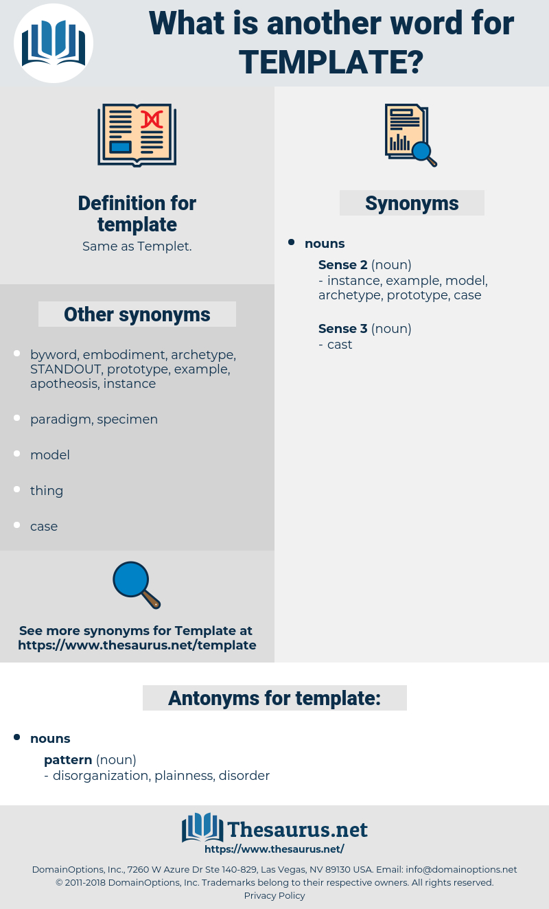 Synonyms For Template, Antonyms For Template – Thesaurus For Another Word For Template