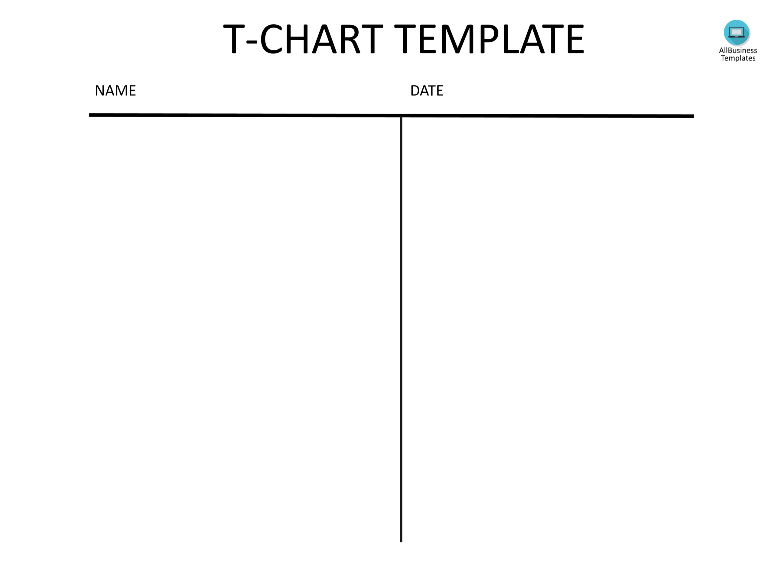 T Chart Template Pdf | Templates At Allbusinesstemplates Pertaining To T Chart Template For Word