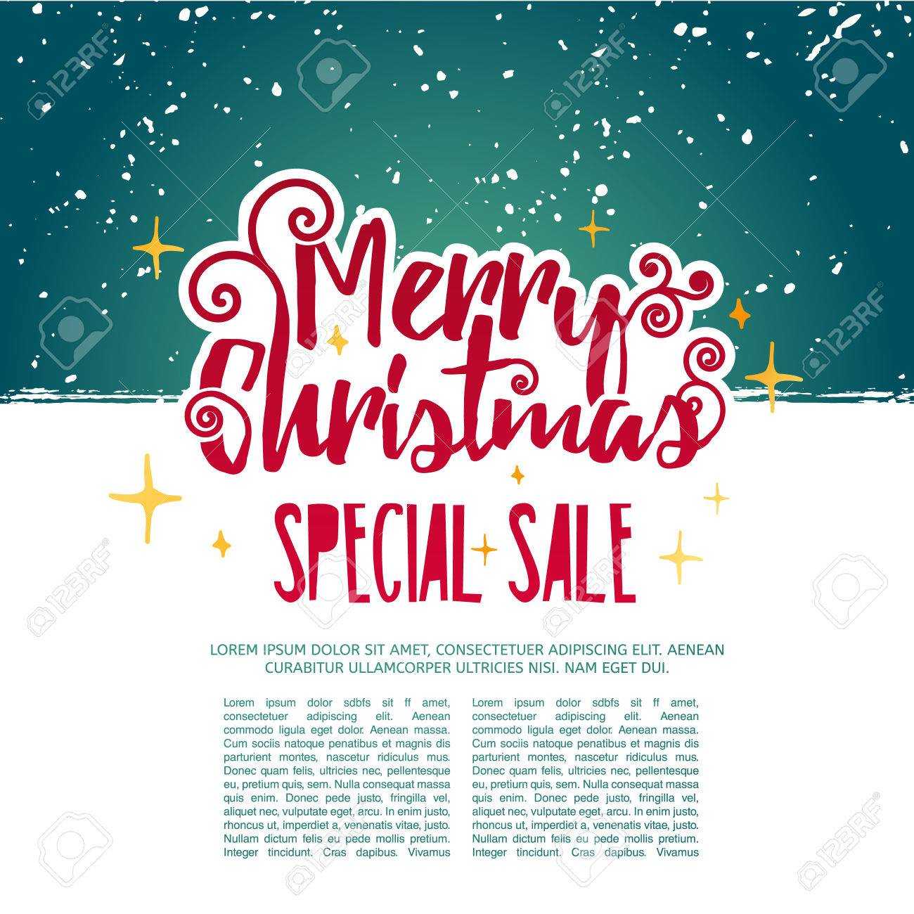 Template Design Merry Christmas Banner. Happy Holiday Brochure.. With Merry Christmas Banner Template