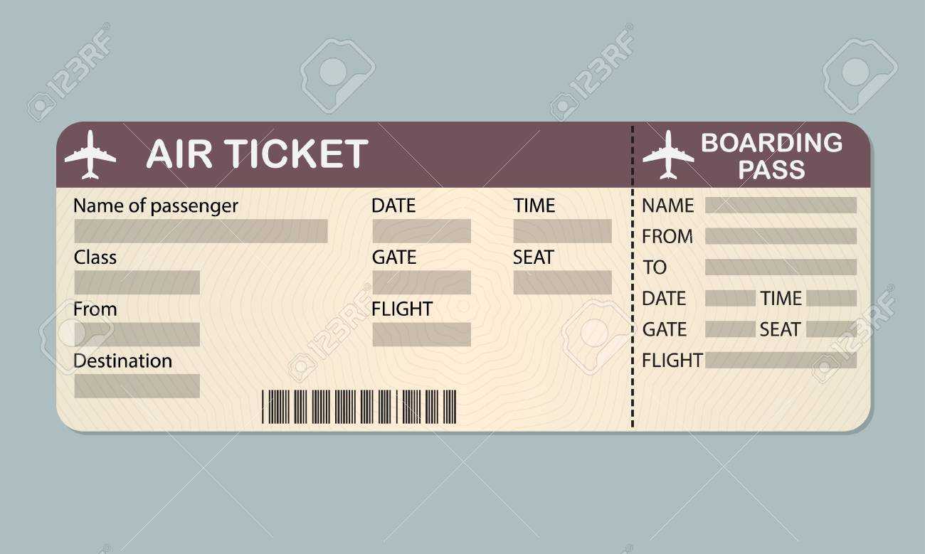 Templates And Samples For Plane Ticket Template Word