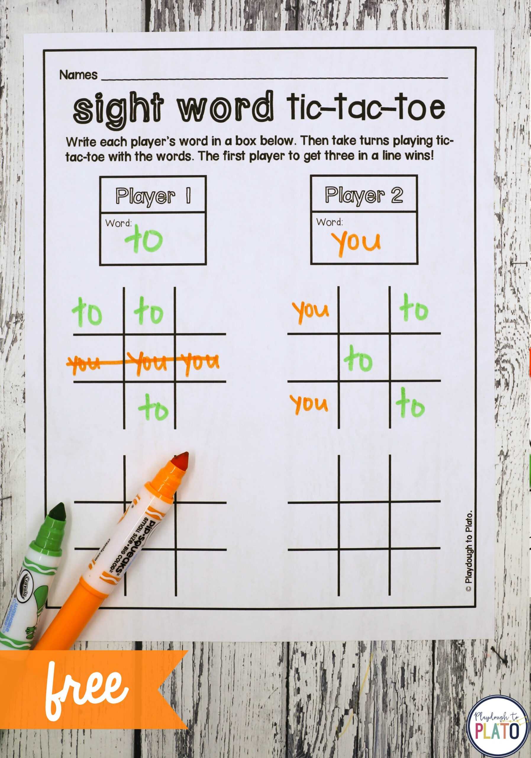 Tic Tac Toe - Playdough To Plato Within Tic Tac Toe Template Word