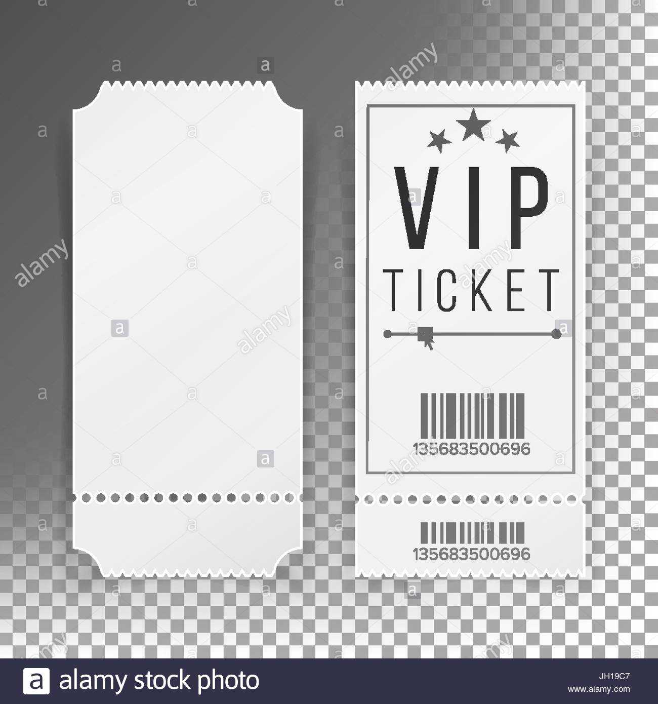 Ticket Template Set Vector. Blank Theater, Cinema, Train Regarding Blank Train Ticket Template