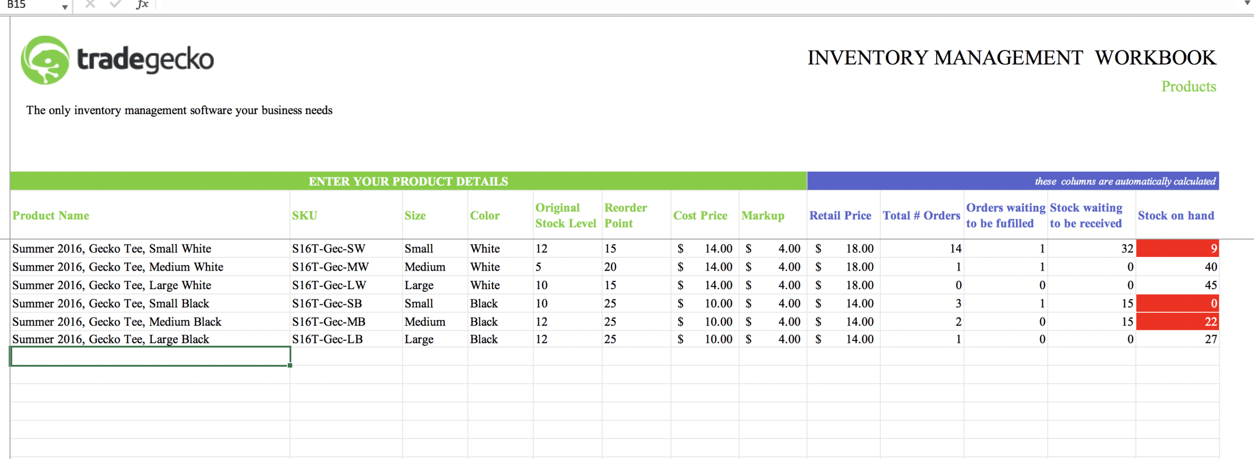 Top 10 Inventory Excel Tracking Templates – Sheetgo Blog Within Stock Report Template Excel