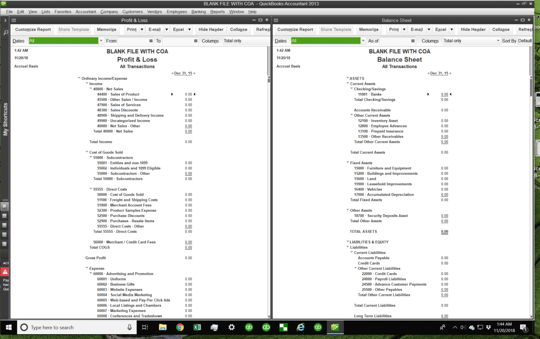 quickbooks cogs account