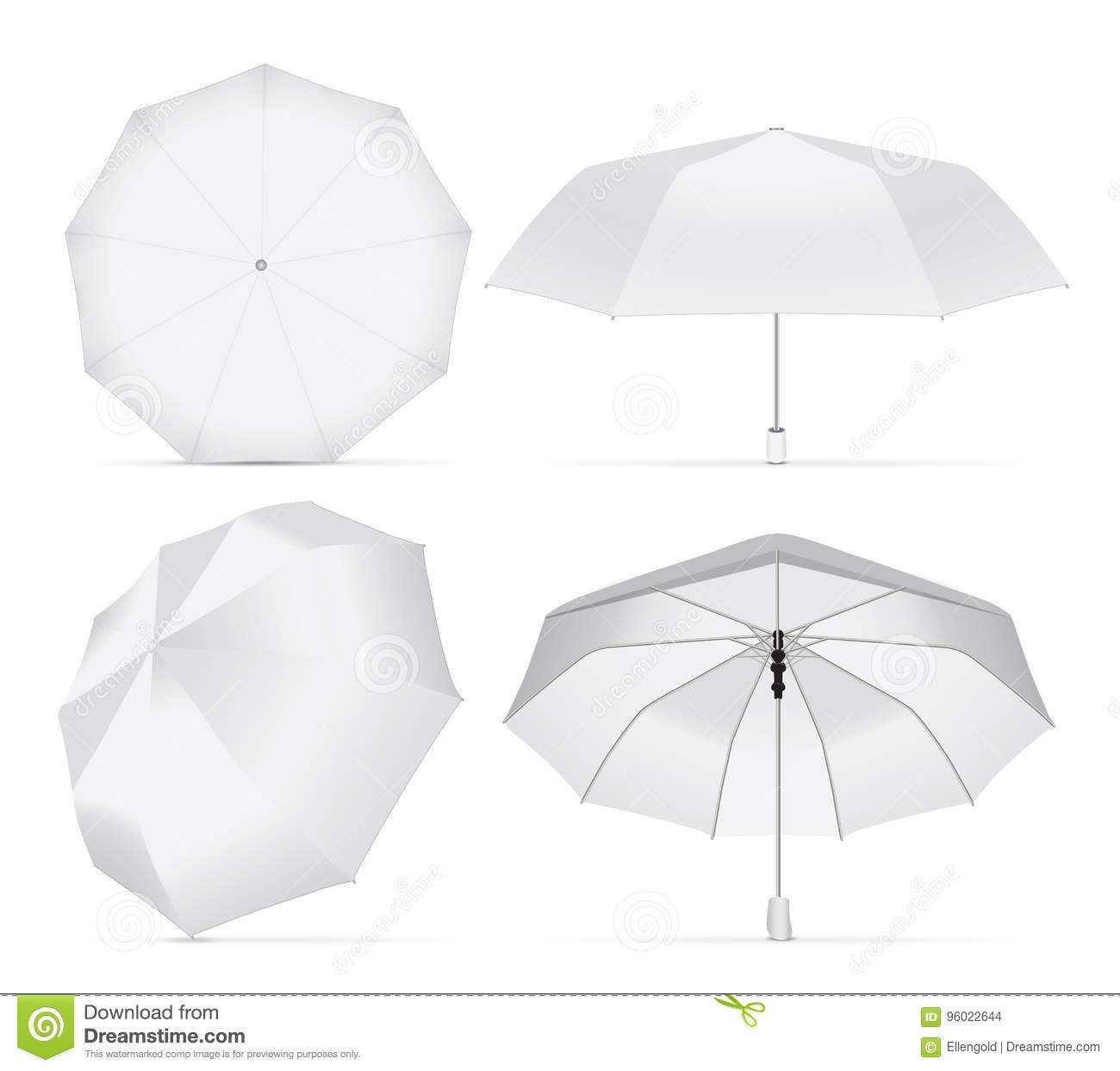 Umbrella For Your Design And Logo. Stock Vector In Blank Umbrella Template