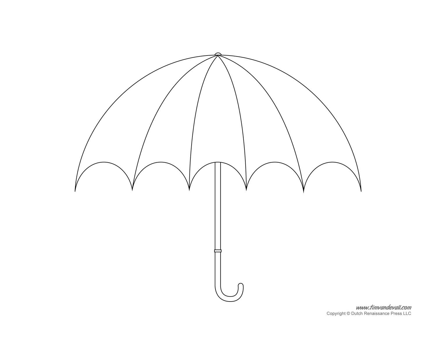 Umbrella Template - Clip Art Library With Blank Umbrella Template