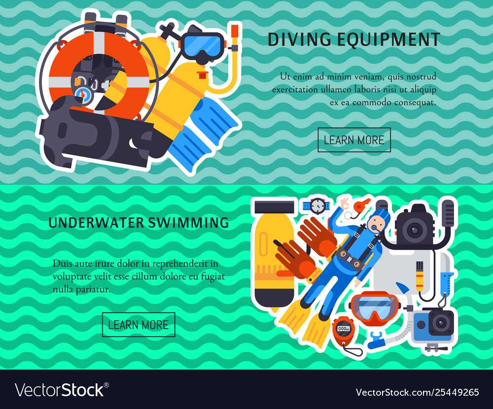 Underwater Diving Sport Banner Poster Templates Throughout Sports Banner Templates