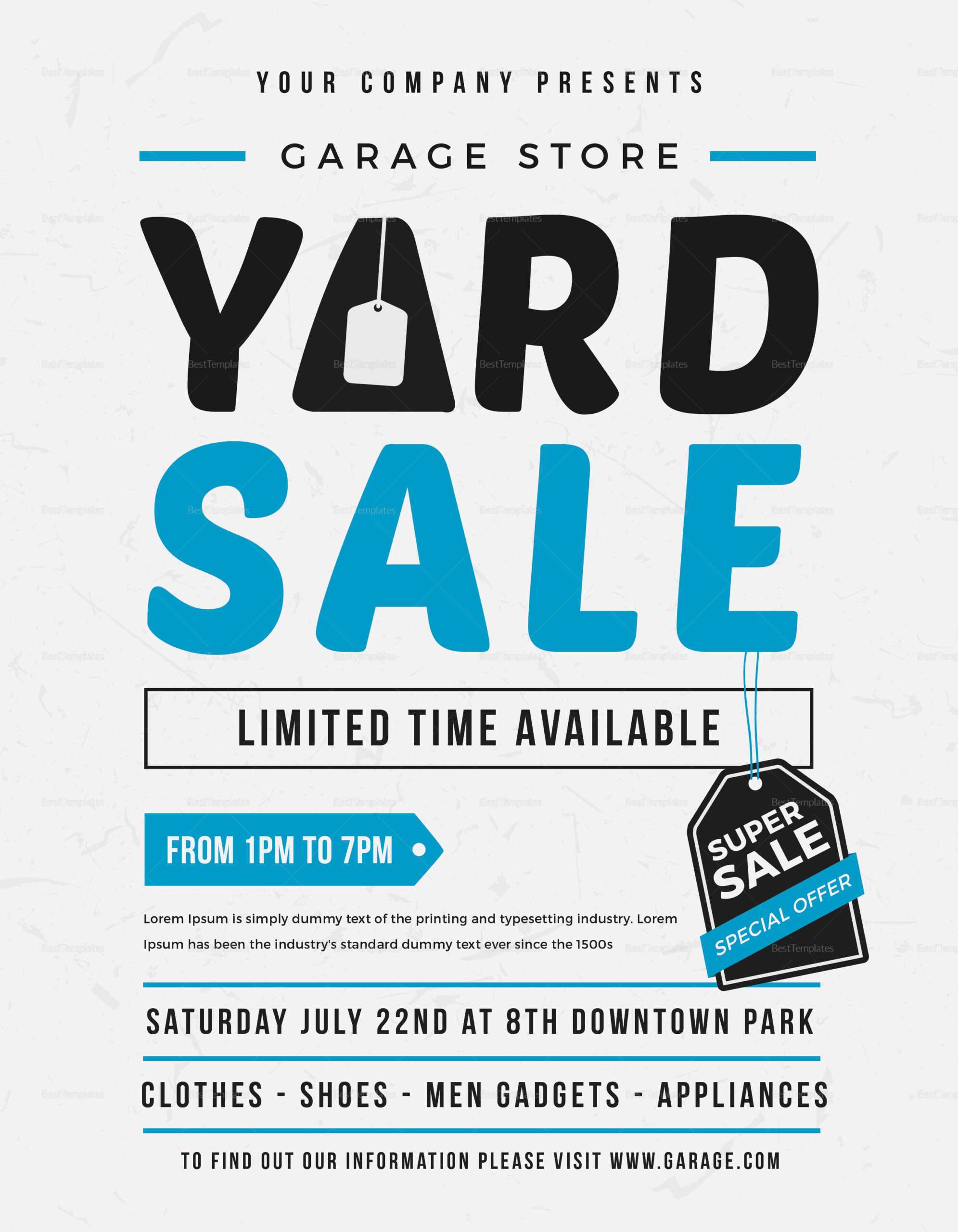 Unique Yard Sale Flyer Template With Regard To Yard Sale Flyer Template Word