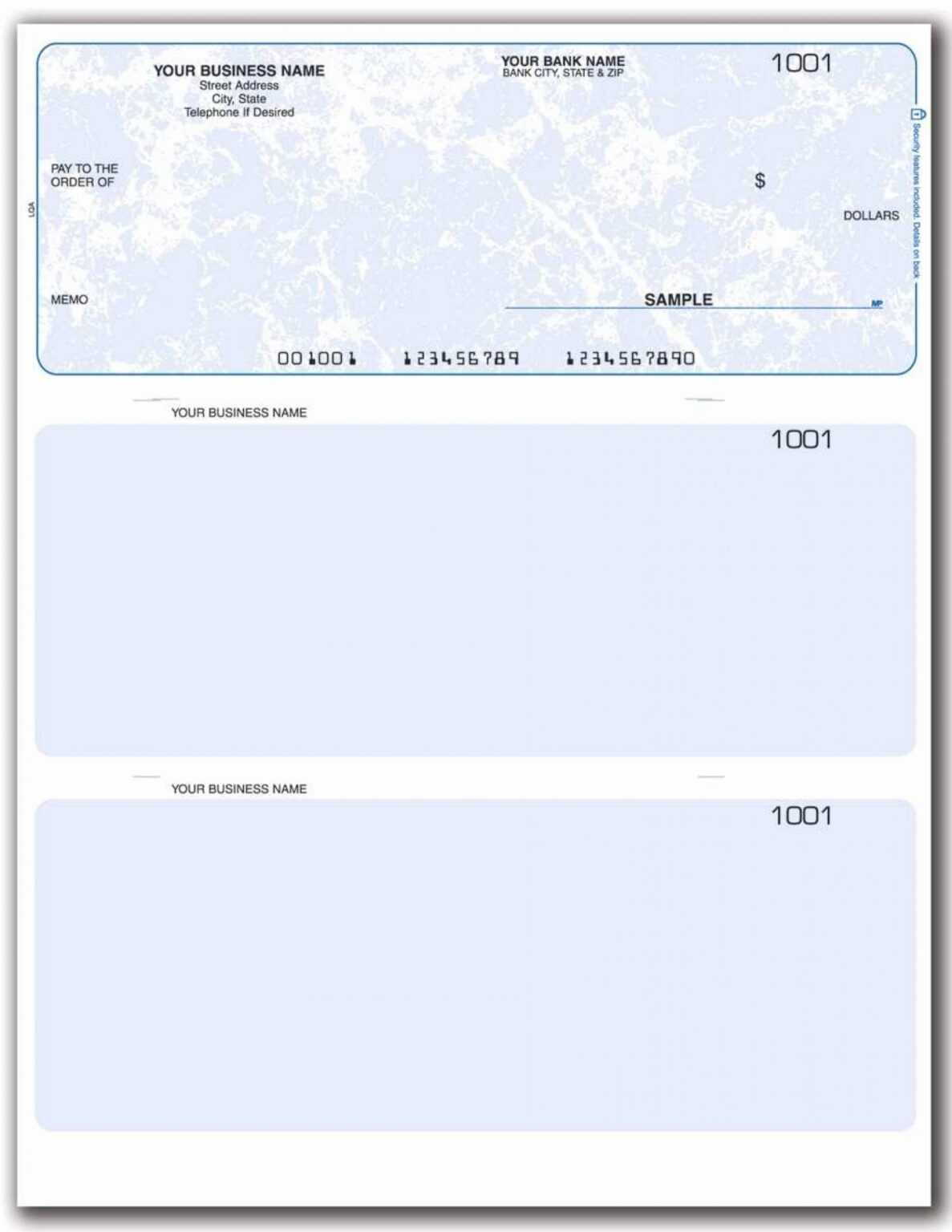 Blank Business Check Template