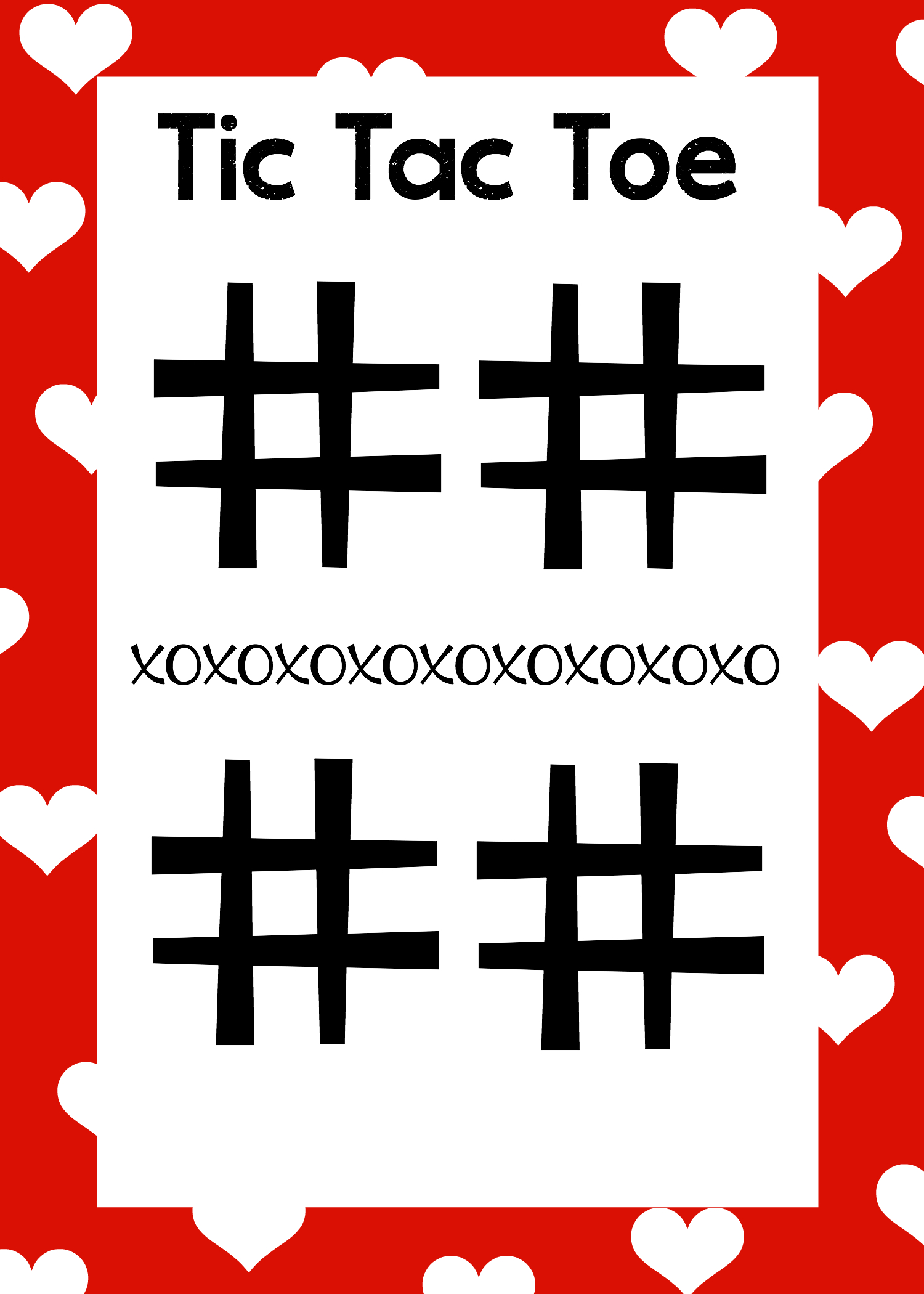 Valentines Tic Tac Toe – Crazy Little Projects Throughout Tic Tac Toe Template Word