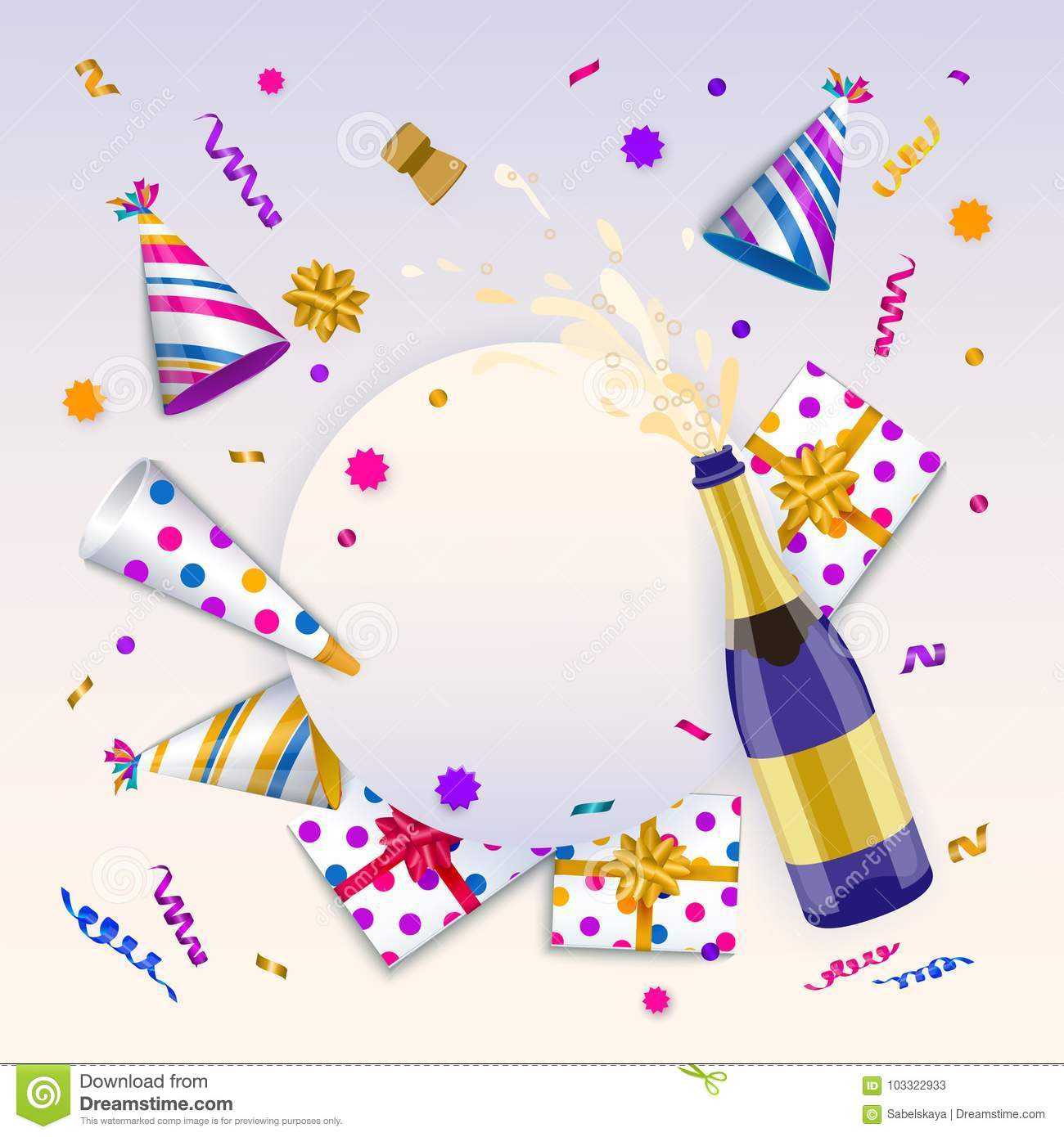 Vector Happy Birthday Banner Poster Template Stock Vector Intended For Free Happy Birthday Banner Templates Download