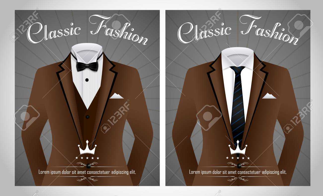 Vector Illustration Of Business Suit Template With Black Tie.. Intended For Tie Banner Template