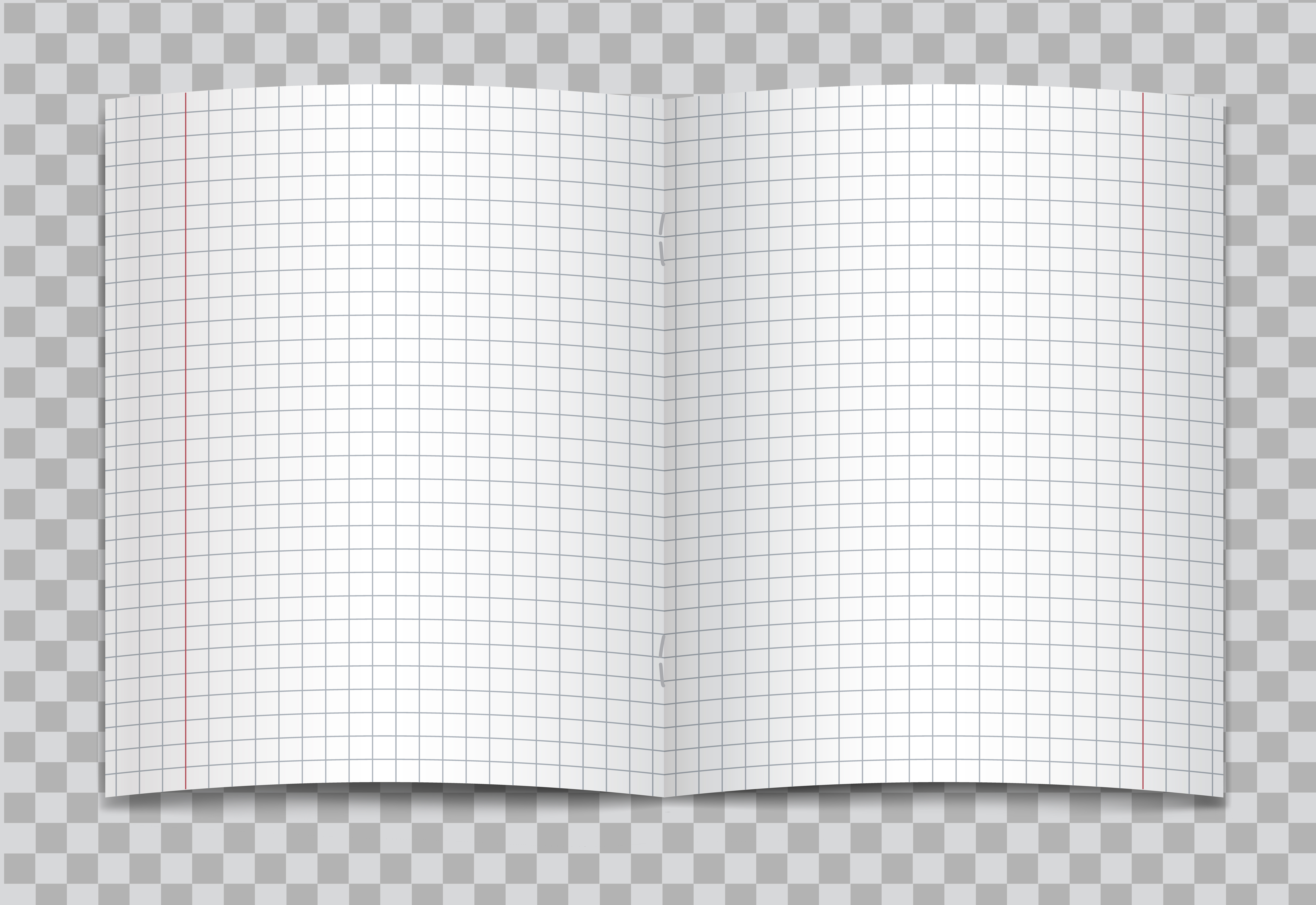 Vector Opened Realistic Squared Elementary School Copybook Intended For Staples Banner Template