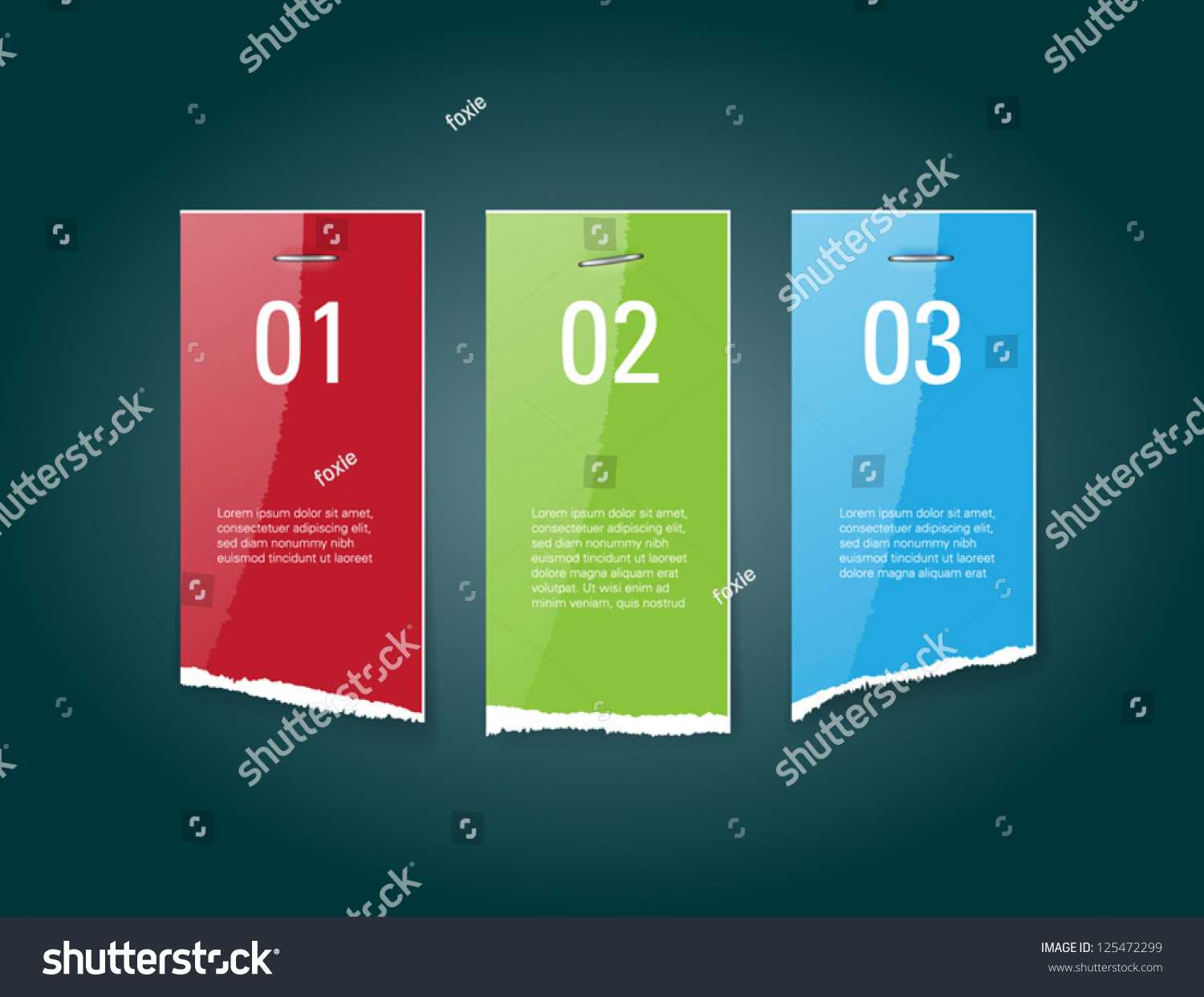 Vector Torn Glossy Paper Banners Staples Stock Vector Throughout Staples Banner Template