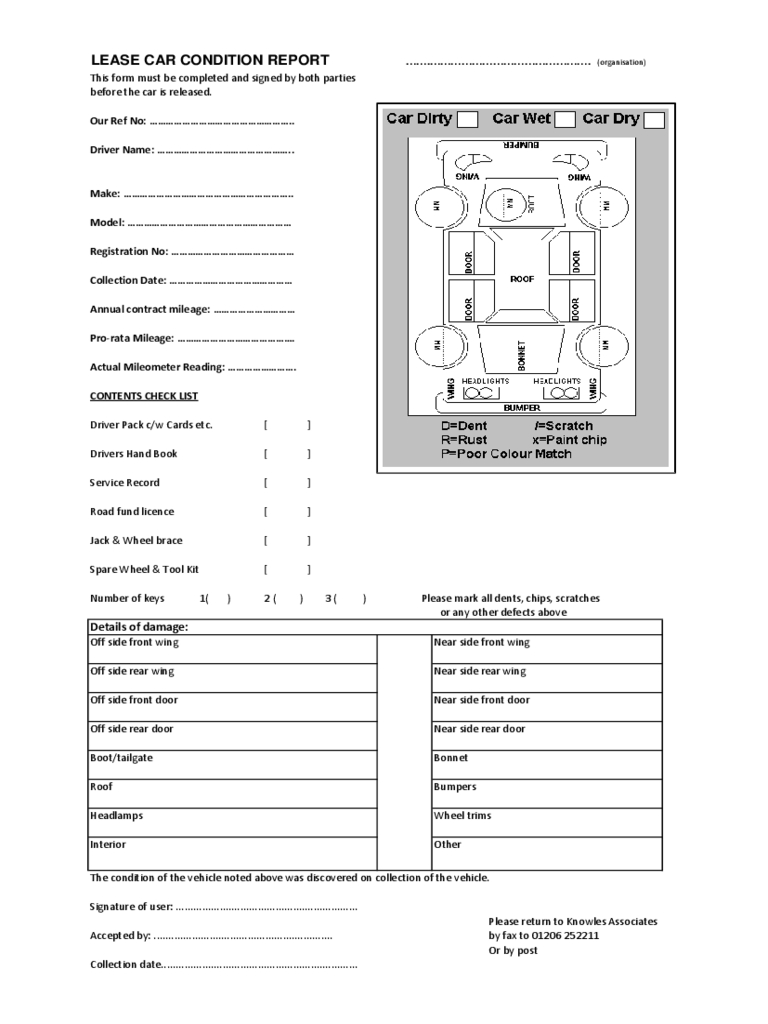 Vehicle Condition Report Form – 2 Free Templates In Pdf Inside Truck Condition Report Template