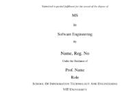 Vit - Template For Vit Project Report Template for Latex Project Report Template