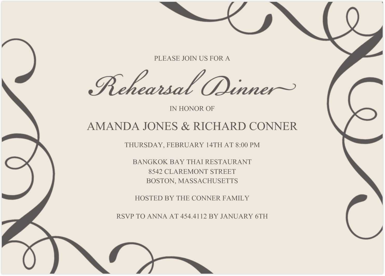 Wedding Invitation Templates Word – Horizonconsulting.co Intended For Free Dinner Invitation Templates For Word