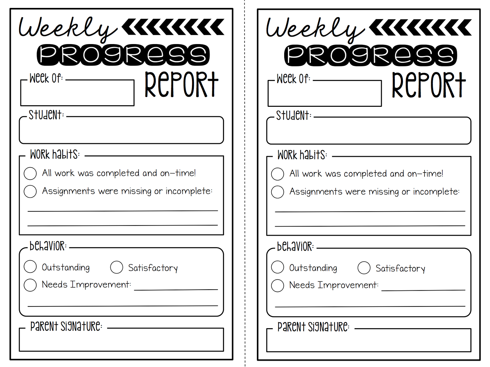 Weekly Behavior Report Template ] - Search Results For With Regard To Daily Behavior Report Template