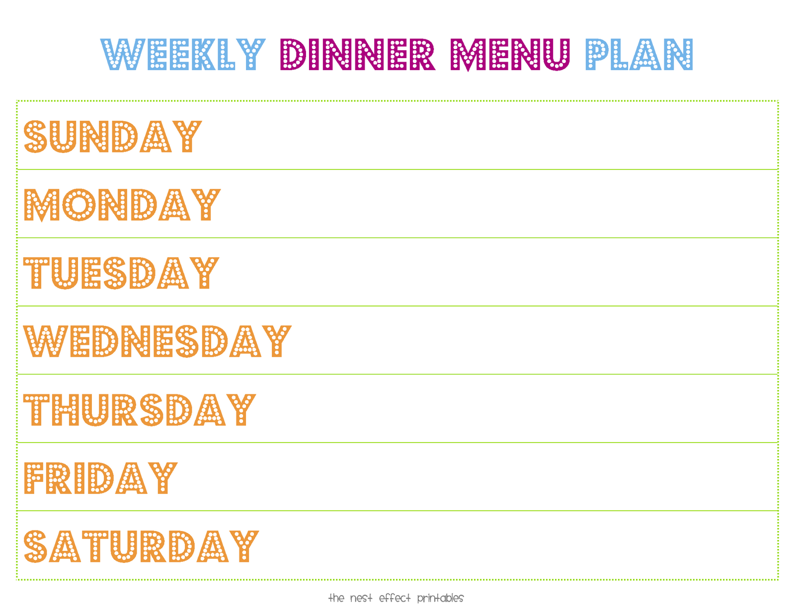 Weekly Dinner Menu Planner Template ] – Doc 400309 Menu For Throughout Menu Planning Template Word