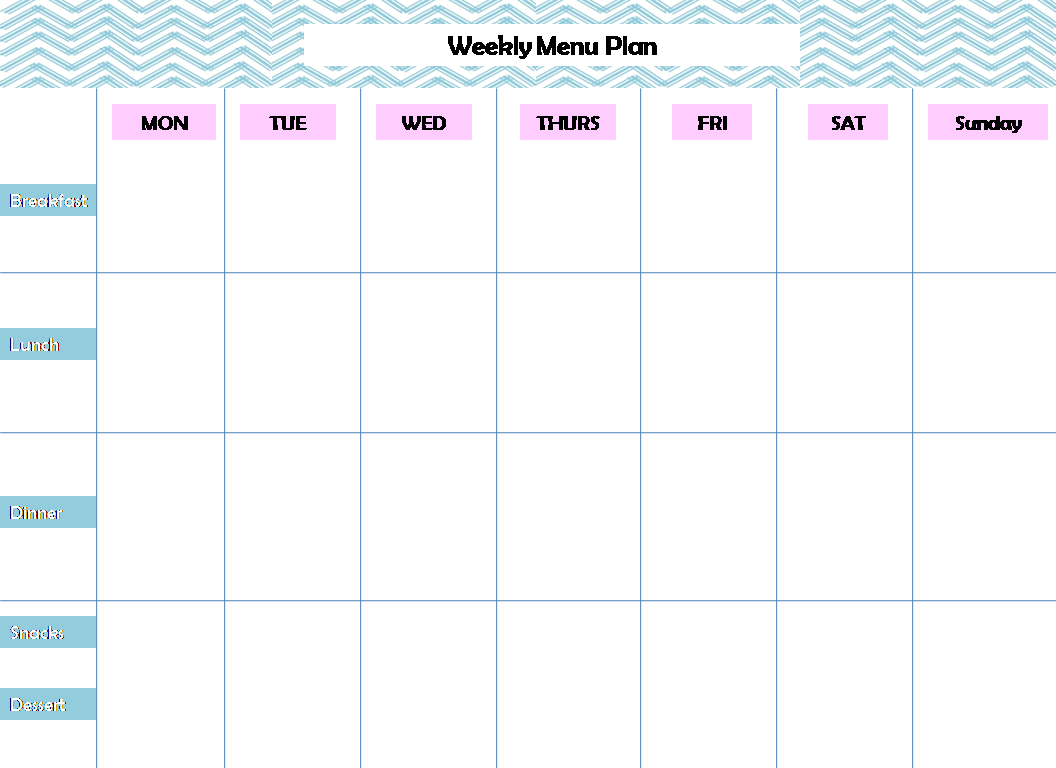 Weekly Menu Planning Printable – Pursuit Of Functional Home Inside Menu Planning Template Word