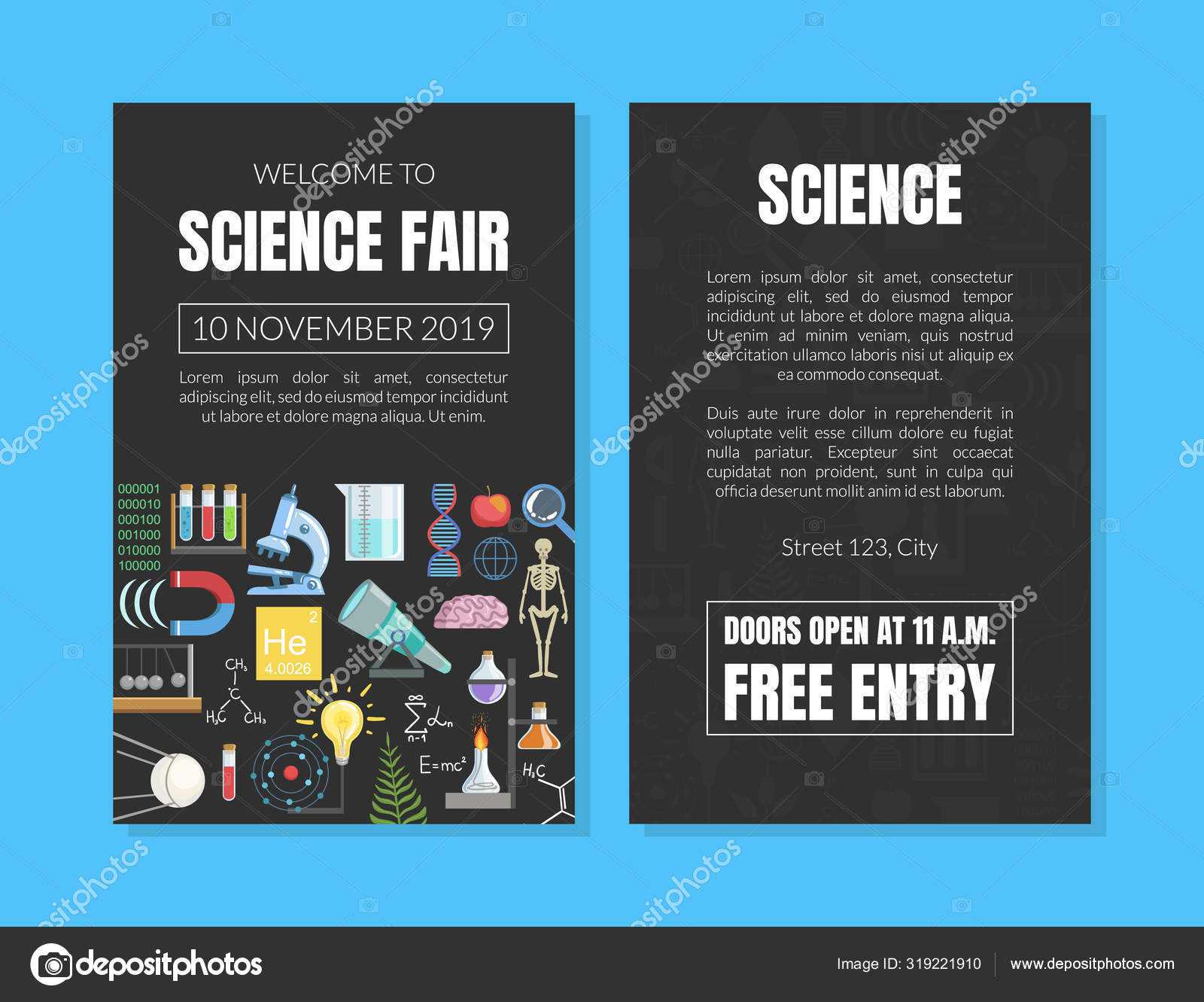 Welcome To Science Fair Invitation Card Template, Scientific Pertaining To Science Fair Banner Template