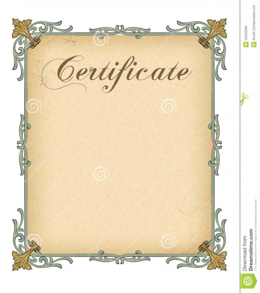 Wonderful Free Blank Certificate Templates Template Ideas Inside Blank Award Certificate Templates Word