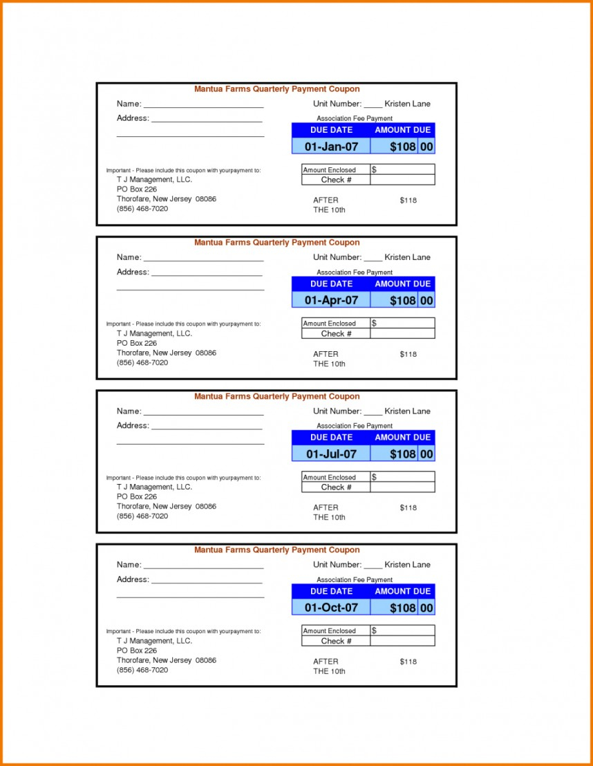 Wonderful Payment Coupon Book Template Ideas Free Loan Pertaining To Coupon Book Template Word