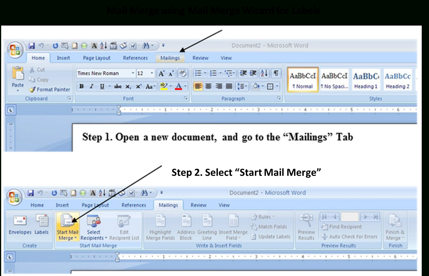 Word Mail Merge Project | Cs 121 Computer Applications Pertaining To How To Create A Mail Merge Template In Word 2010