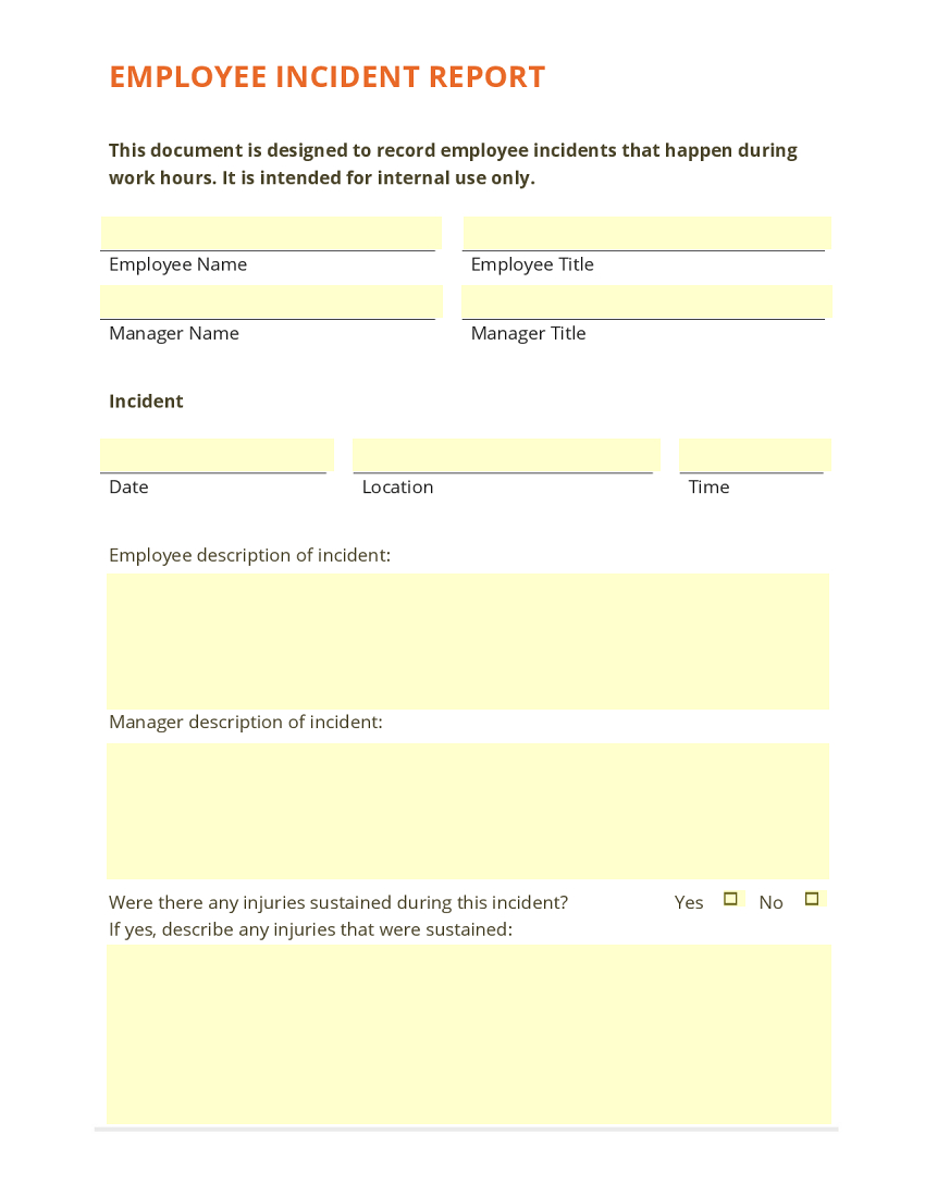 Work Incident Report Letter – Raptor.redmini.co For Incident Report Form Template Doc