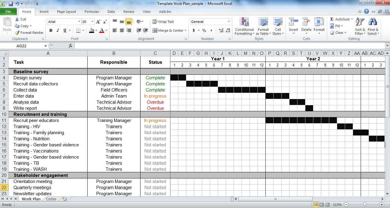 Work Plan Template | Tools4Dev With Work Plan Template Word