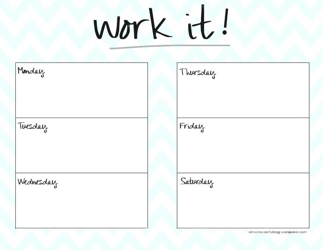 Workout Schedule Template Calendar Log App Free Plan Excel With Blank Workout Schedule Template