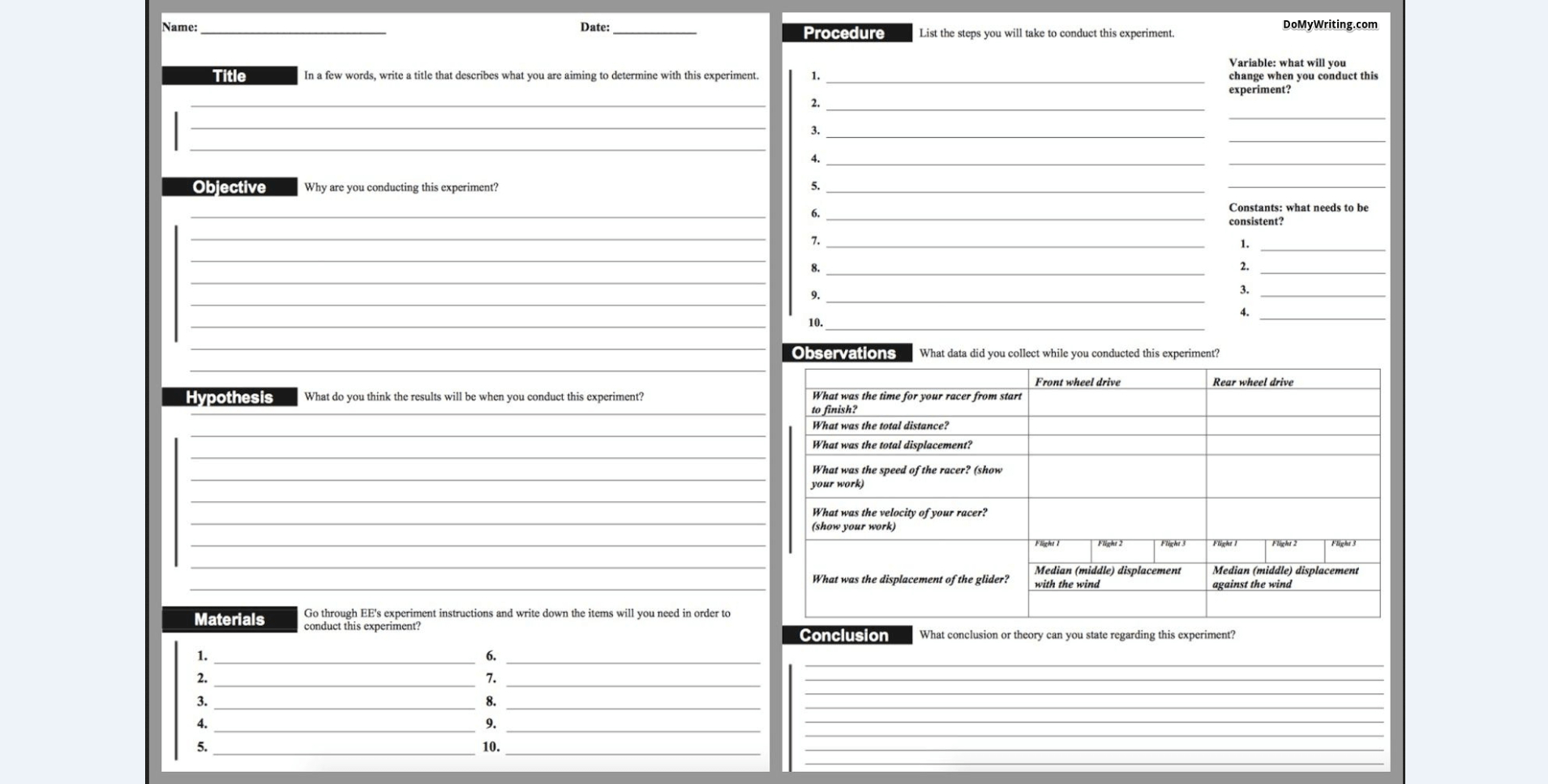 Writing A Lab Report: Everything A Student Should Know To With Regard To Country Report Template Middle School